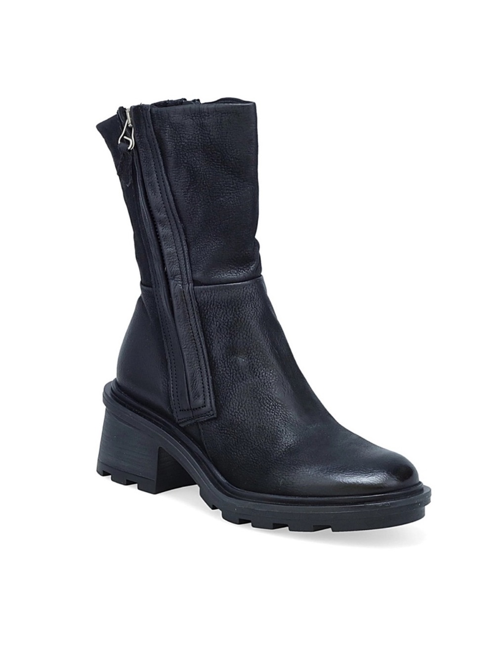 MIZ MOOZ Rocco Combat Boot Women’s Black Lace-Up Mid-Calf Chunky Heel Size 8